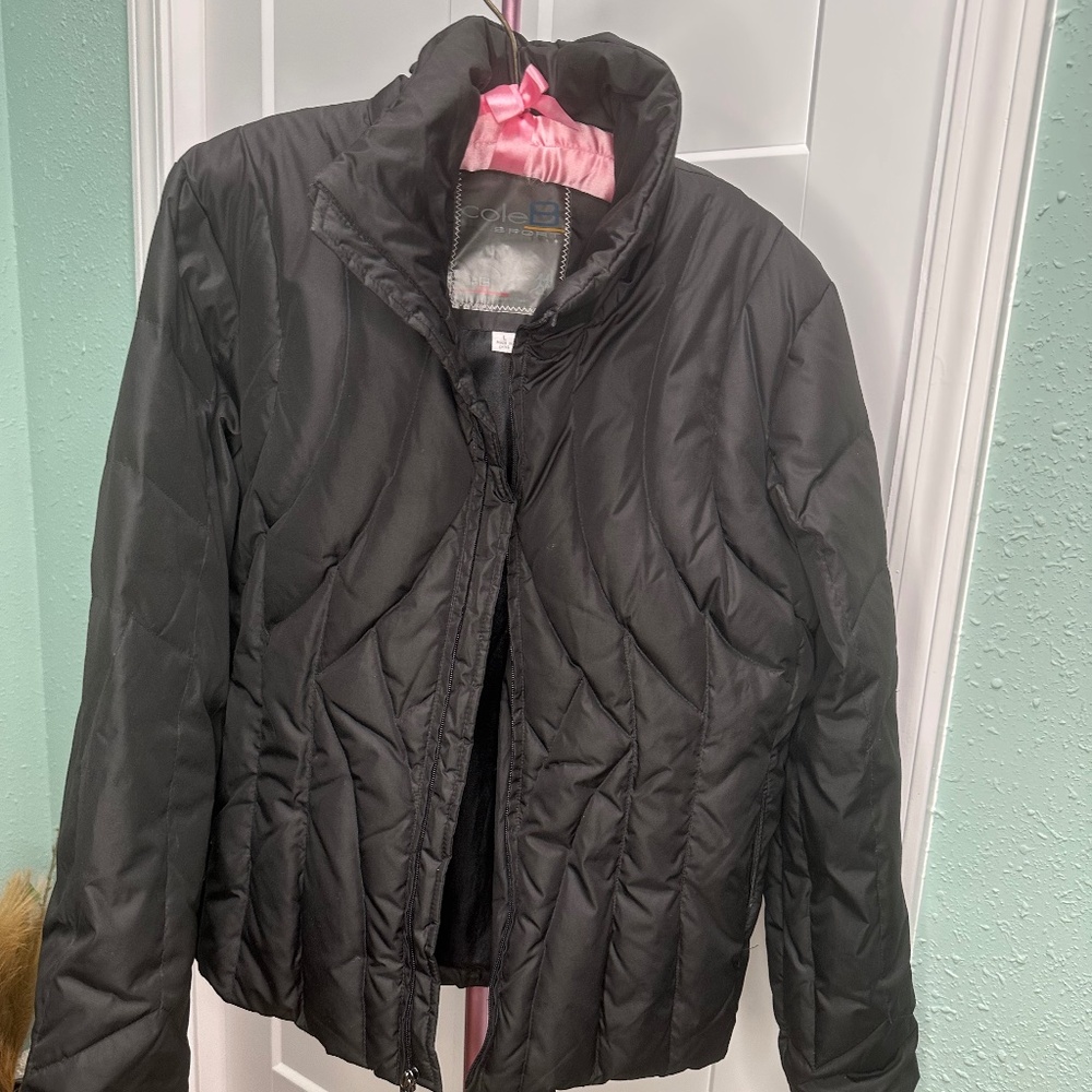 Cole B sport Large black puffer jacket holiday winter coat ski